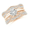 thumbnail image 4 of ANGARA Natural Diamond Cathedral Ring Wrap in 14K Rose Gold for Women (Size-1.7mm| Color-H| Clarity-SI2) | April Birthstone, Anniversary, Jewelry Gift for Women | Natural Diamond Ring, 4 of 10
