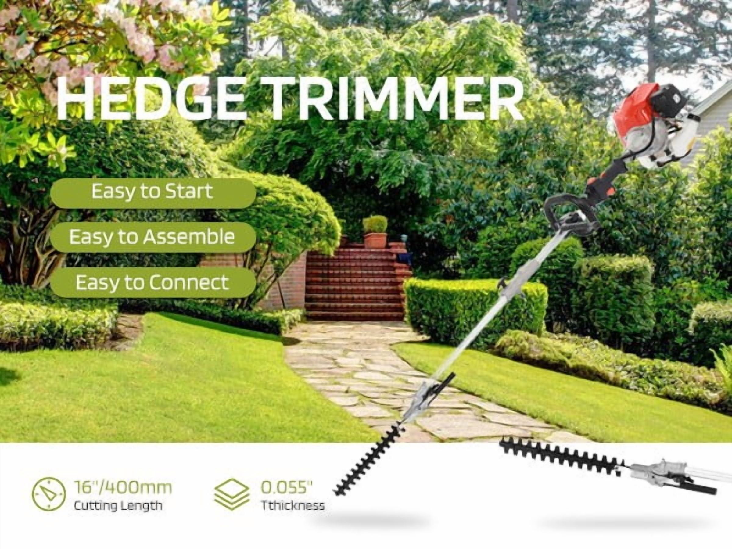 Seipouy Gas Weed Wacker, 52CC 2-Stroke Weed Eater Gas Powe, 5 in 1 Multi-Functional Gas Hedge Trimmer Chainsaw String Trimmer for Gardening