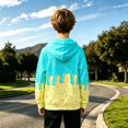 thumbnail image 7 of ZHOGXU Boys Girls Dripping Ice Cream Print Hoodie Long Sleeve Pullover Sweatshirt Kids Casual Classic Tops,18-24 Months, 7 of 7