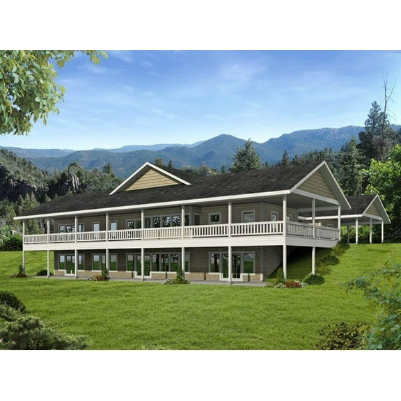 001-3634: Contemporary 4 Bed, 4 Bath Luxury Home Plan, 5987 Sq Ft: Full Blueprints with License to Build by Home Plan Marketplace - Lesuto