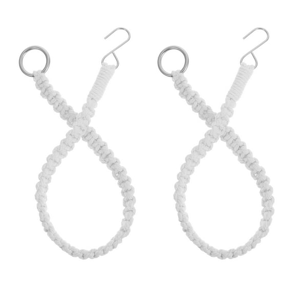 LULULION 2Pcs Macrame Plant Hanger Cotton Beige for Gardeners