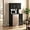 Black, variant on Mini Fridge Cabinet with Storage, Coffee Bar Cabinet with Mini Fridge Space and Outlet, Wine Bar Stand with Microwave Shelf, Beverage Station for Kitchen, Dorm, Office White KH02MRW