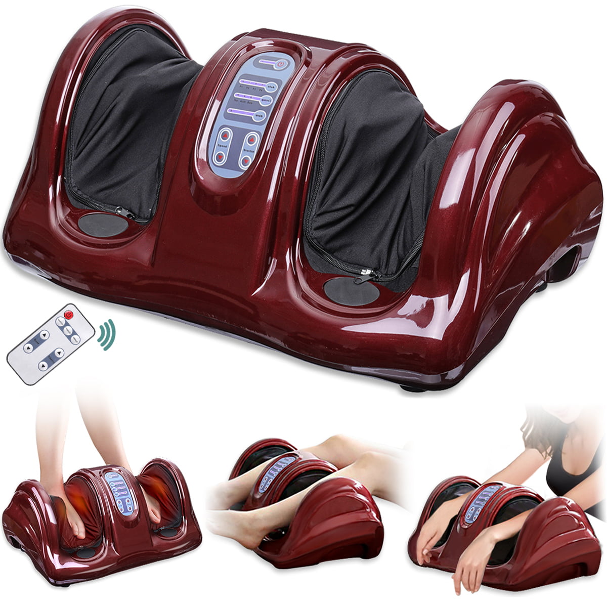 Shiatsu Foot Massager Machine with Heat, Therapeutic Kneading & Rolling