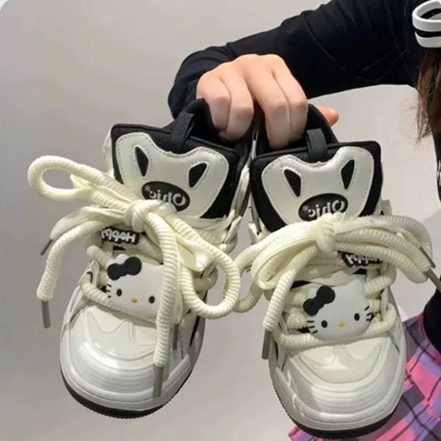 Sanrio Hello Kitty - Zapatillas de deporte con diseño de lujo, estilo coreano, con dibujos animados, estilo Y2k, para mujer