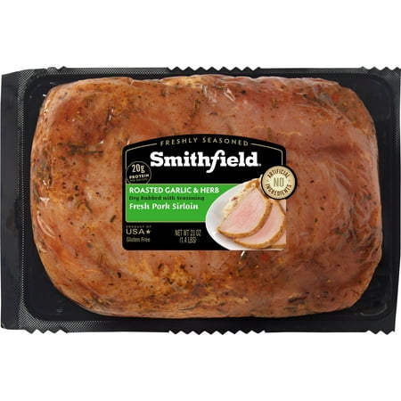 Smithfield Marinated Fresh Pork Sirloin, Roasted Garlic and Herb, Boneless, 1.4 lb