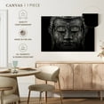 thumbnail image 5 of Elephant Stock Grunge Black Buddha Wall Art - Horizontal Canvas Wall Art - Living Room Wall Decor - Photography Religion And Spirituality Canvas - Black And Gray Decor - 45" x 30", 5 of 8
