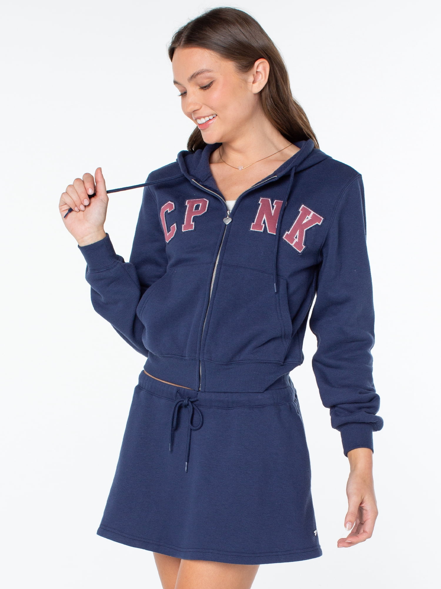 Celebrity Pink Women's Signature Zip Up Fleece Hoodie Sweatshirt, Sizes XS-XXXL