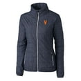thumbnail image 2 of Women's Cutter & Buck Heather Navy Virginia Cavaliers Vintage Vault Rainier PrimaLoft Eco Insulated Full-Zip Puffer, 2 of 3