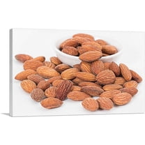 ARTCANVAS Almonds Restaurant decor Canvas Art Print - Size: 26" x 18" (0.75" Deep)