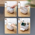 thumbnail image 3 of Zootealy Multifunctional Tissue Box Double Layer Desktop Organizer Detachable Tissue Organizer Paper Towel Dispenser Desktop Shelf Organizer for Home Office Dorm, 3 of 8