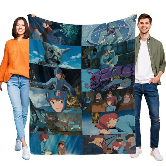 Throw Blanket for Nausicaä of the Valley of the Wind Soft Warm Bed Couch Flannel Blanket for Kids Boys Girls Gifts Home Decor 30x40 Inch