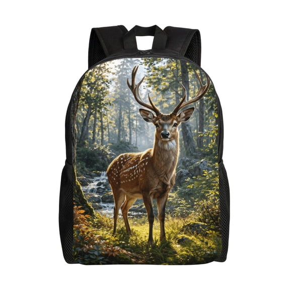 Deer Backpack Full Front Print Travel Laptop Bag for Men and Women