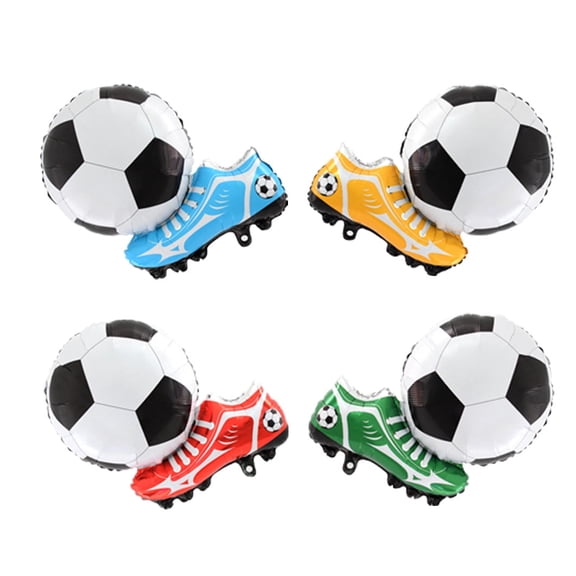Yimenbloon Soccer Balloon Sport Soccer Shoes Balloons for Soccer Birthday Party Decorations, Soccer Balloon Supplies 4PCS