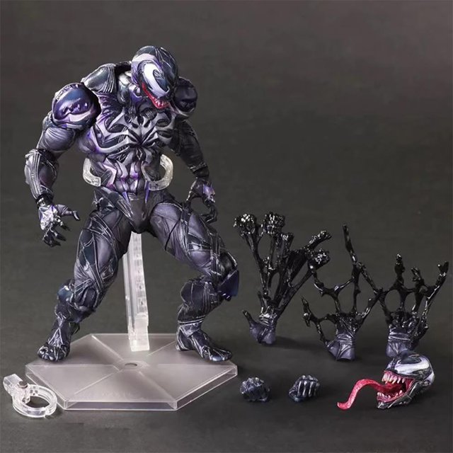 Play Arts PA Venom figura de Anime películas de Marvel superhéroe Venom Deadpool figura de acción modelo colección juguetes regalos de muñecas de Navidad