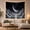 Cloudy Moon, variant on Monochromatic Ornate Stone With Archway Weathered Steps Lead, Mystical Fantasy for Space Lovers, Galaxy Room Decor, Housewarming Gift, Tapestry Wall Hanging for Bedroom and Dorm