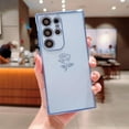 thumbnail image 4 of for Samsung Galaxy S23 Ultra Case Cute Rose Flower Phone Case for Women Girls Luxury Plating Full Camera Lens Cover Protection Shockproof S23 Ultra Case 6.8" Soft Silicone Bumper (Sierra Blue), 4 of 9