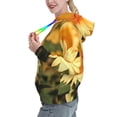 thumbnail image 2 of Lsque Golden Sunflower In Field Pattern Casual Women's Hoodie,Hooded Sweatshirt with Kangaroo Pocket,Pullover Hoodie with Eye-catching Drawstrings-Small, 2 of 7