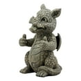 thumbnail image 2 of Ebros Whimsical Good Job Thumbs Up Dragon Garden Statue Faux Stone Resin Finish 10"H, 2 of 5