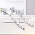 thumbnail image 2 of HEANUJJ 2Ud Gancho De Pared En Metal Plata Con 7 Bolas Para Colgar Prendas Variadas, 2 of 6