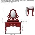 thumbnail image 2 of Mini Meubles Maison de Poupée Patio Meubles à la Mode Mini Chaise de Poupée Ensemble de Meubles Mini Maison de Poupée pour Enfants (Table de Toilette Simulée), 2 of 7