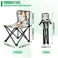 thumbnail image 3 of 600D Oxford Camping Chair Portable Foldable Chair Supports 220 lbs for Picnic, Fishing, Backpacking Reindeer with Scarf Pattern, 3 of 8