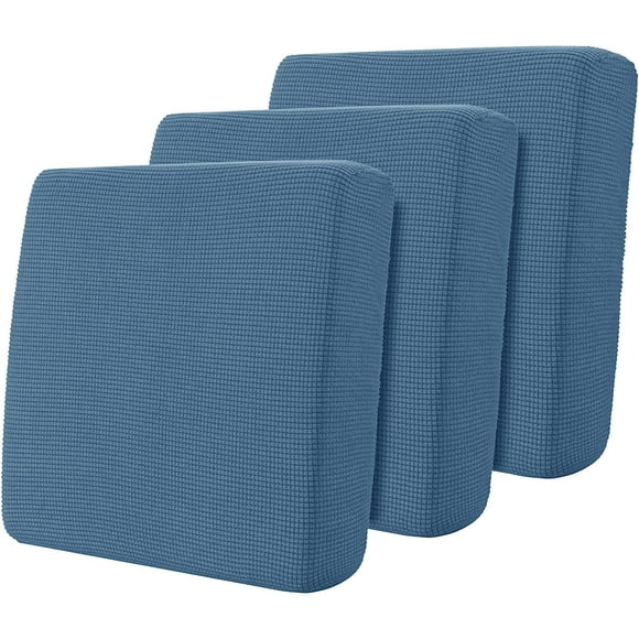 Hokway Stretch Couch Cushion Slipcovers Reversible Cushion Replacement Slipcovers Sofa Cushion Covers(Denim Blue 3)