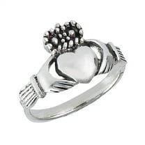 Claddagh Heart Friendship Ring .925 Sterling Silver Irish Celtic Band Jewelry Female Male Size 9