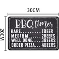 thumbnail image 2 of Funny Vintage BBQ Timer Quote Metal Tin Sign Wall Decor Retro BBQ Signs with Sayings for Home Kitchen Restaurant Café Bar Decor 12x8 Inch, 2 of 6