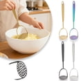 thumbnail image 4 of Potato Masher Stainless Steel,Mashed Potato Masher Kitchen Utensil,Potato Smasher For Potatoes,Vegetable and Fruits,Pet Food,Heavy Duty Metal Avocados Smasher Tool,Dishwasher Safe(Black), 4 of 5
