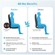 Comfier Shiatsu Back Massager with Heat Deep Tissue Kneading Massage Seat Cushion Electric Chair Pad Black