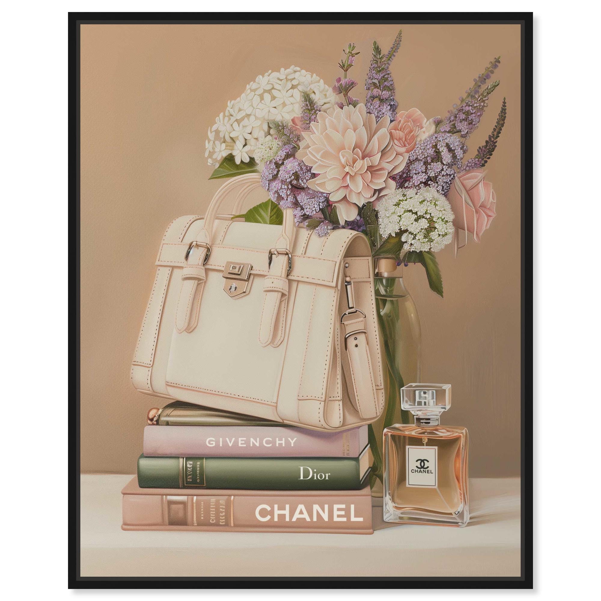 Light Spring Blossom Glam Books Canvas Fashion Art by Art Remedy, Black Frame, 16" x 20"