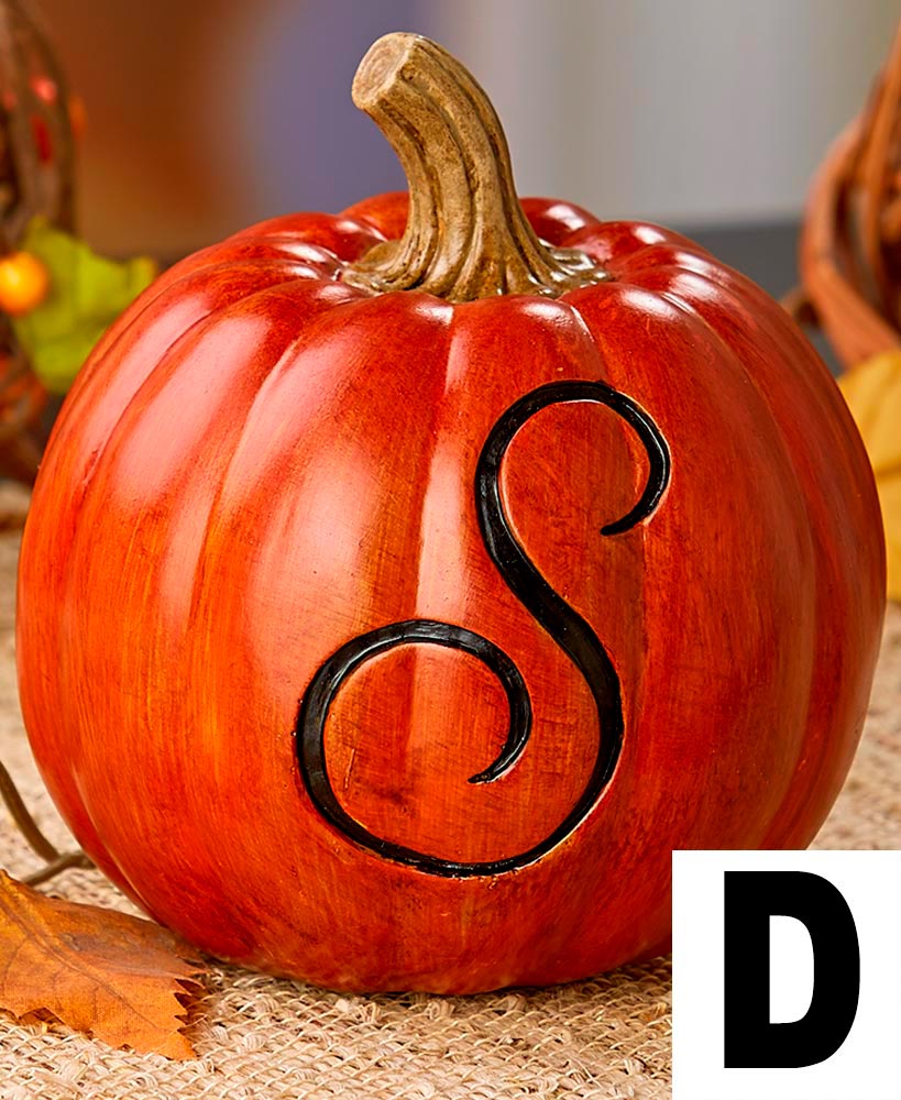 Monogram Pumpkins Choice Of A B C D G H J M N O R S T W Or Star D Walmart Com Walmart Com