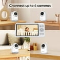 thumbnail image 5 of BONOCH 5.5" 1080P Video Baby Monitor with 2 Cameras, Wireless, Motion Sensor, and Local Storage, White, 5 of 10