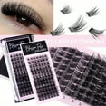 thumbnail image 3 of 80 clusters of hair natural thick section false eyelashes tight lashes, 3 of 9