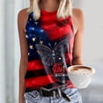 thumbnail image 2 of WEIWEN Patriotic Tank Tops for Women 4th of July Outfits American Flag Vest Glitter Rose Cross USA Graphic Cami Shirts Memorial Day Workout Independence Day Tees Red, XL, 2 of 5