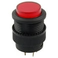thumbnail image 1 of Unique Bargains AC 250V 3A OFF(ON) Aucun Interrupteur à Bouton-Poussoir Momentané Rond w DC 3V Rouge LED Light, 1 of 1