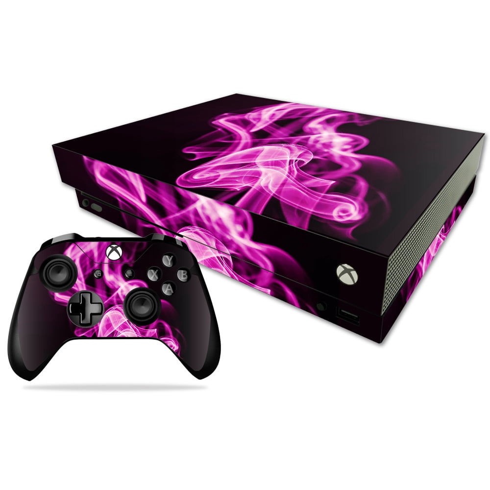 Skin Decal Wrap for Microsoft Xbox One X Pink Flames