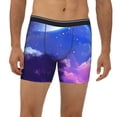 thumbnail image 2 of Picia Dreamy Colorful Starry Sky Pattern Men's Athletic Long Leg Briefs , Performance Stretch Underwear，Moisture-Wicking, 2 of 7