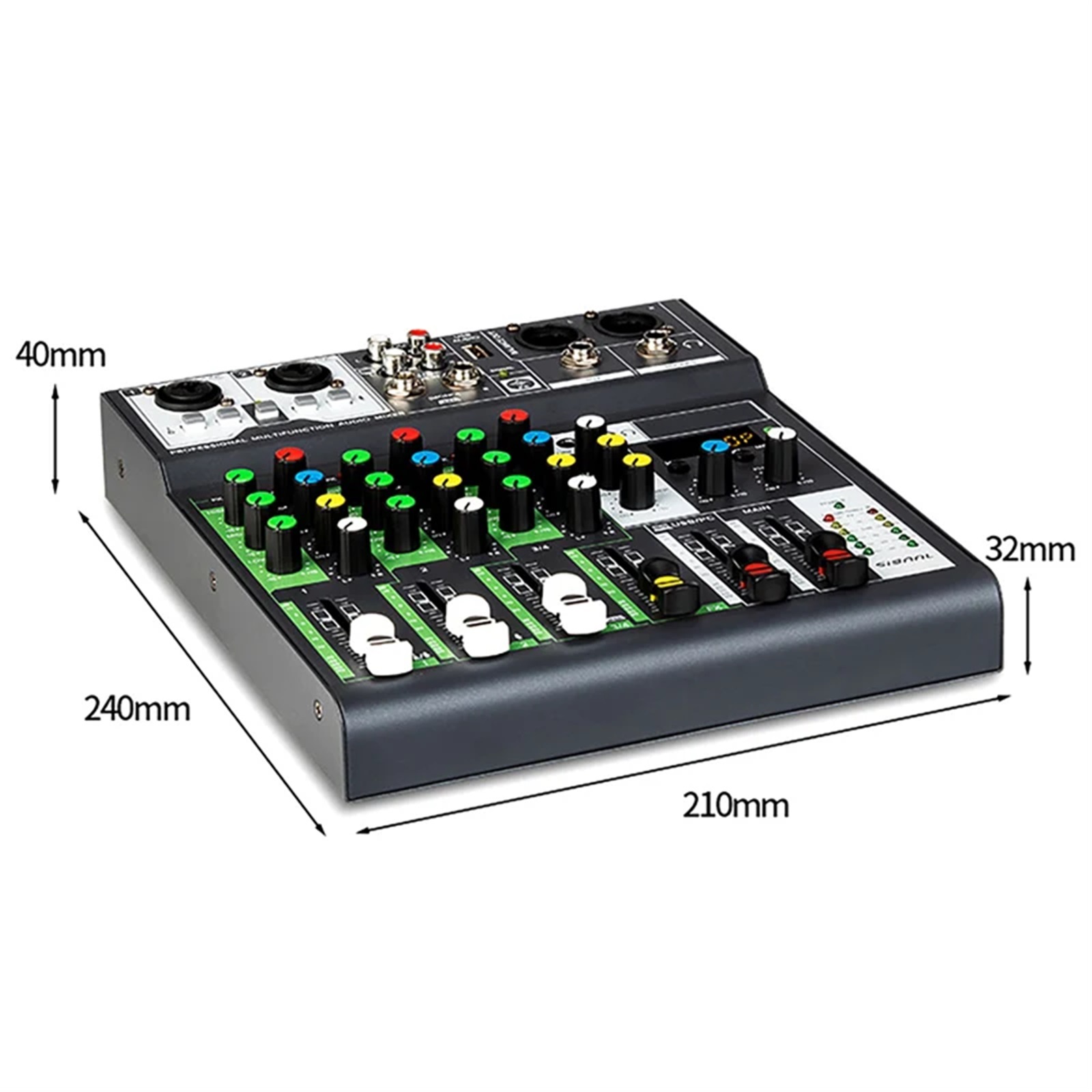 Professional Sound Mixing Console USB Record Computer 48V Phantom Power Delay Repaeat Effect 4 Channel USB Au-dio Mixer ,Precision Control