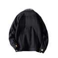 thumbnail image 4 of Fgnfyis Mens Jacket Fashion Lined Denim Jacket Winter Warm Trucker Coat Casual Outerwear Winter Coats for Men Black XXXXL, 4 of 5