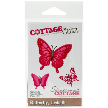 UPC: 0818561025178 | CottageCutz Dies-Lisbeth Butterfly  2 X1.8