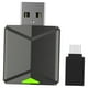 thumbnail image 2 of Adaptador inalámbrico para reproductor de coche/automóvil Convierte de cableado a inalámbrico 2 en 1 con USB-A a Gris oscuro, 2 of 9