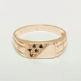 thumbnail image 2 of LBG British Made 9k Rose Gold Natural Sapphire Mens Band Ring - 25 size options - Size 6, 2 of 6