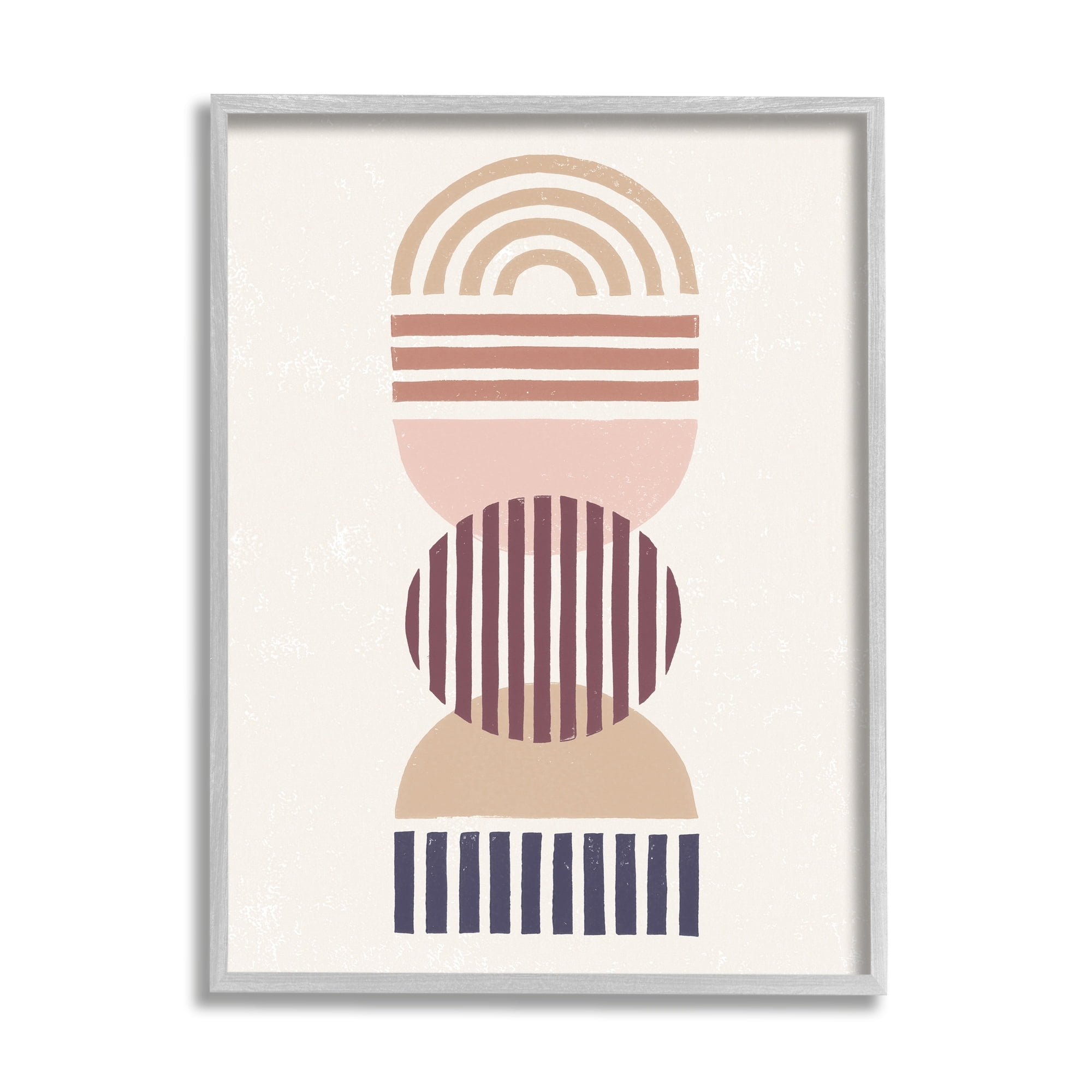 Stupell Industries Abstract Desert Striped Pattern Shapes Stacked Boho Terracotta, 16 x 20, Design by Moira Hershey