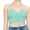 Green, variant on FashionMille Women Drawstring Front Ruched Spaghetti Strap Merrow Hem Rib Jersey Cami Crop Top - Made in USA