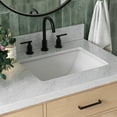 thumbnail image 5 of Ariel Hepburn 61 Inch Double Rectangular Sink Bathroom Vanity With Italian Carrara Marble Countertop 1.5 Inch Edge In Oak, 5 of 10