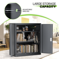 thumbnail image 6 of Magshion Metal Cabinet, 36" Tool Steel Locking Cabinet with Doors, Garage Storage Systems Lockable File Cabinet for Home Office Classroom, Grey, 6 of 10