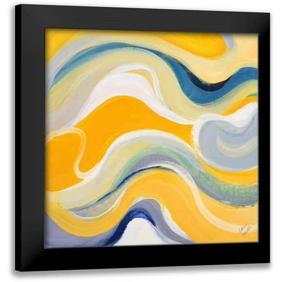 Loreth, Lanie 12x12 Black Modern Framed Museum Art Print Titled - Curvilinear Bright I