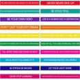 thumbnail image 2 of 60 Pieces Motivational Quote Rubber Wristbands Colored Inspirational Silicone Bracelets Stretch Unisex Wristbands for Women Men Gifts, 20 Styles, 2 of 7
