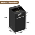 thumbnail image 4 of Advwin 40 Gallon Commercial Trash Can Cabinet, Heavy Duty Restaurant Waste Receptacle with Lift-Up Door, Top Cup Slot & Tray Holder, Wooden Garbage Bin Enclosure for Cafeteria, School, Office & Lobby, 4 of 11